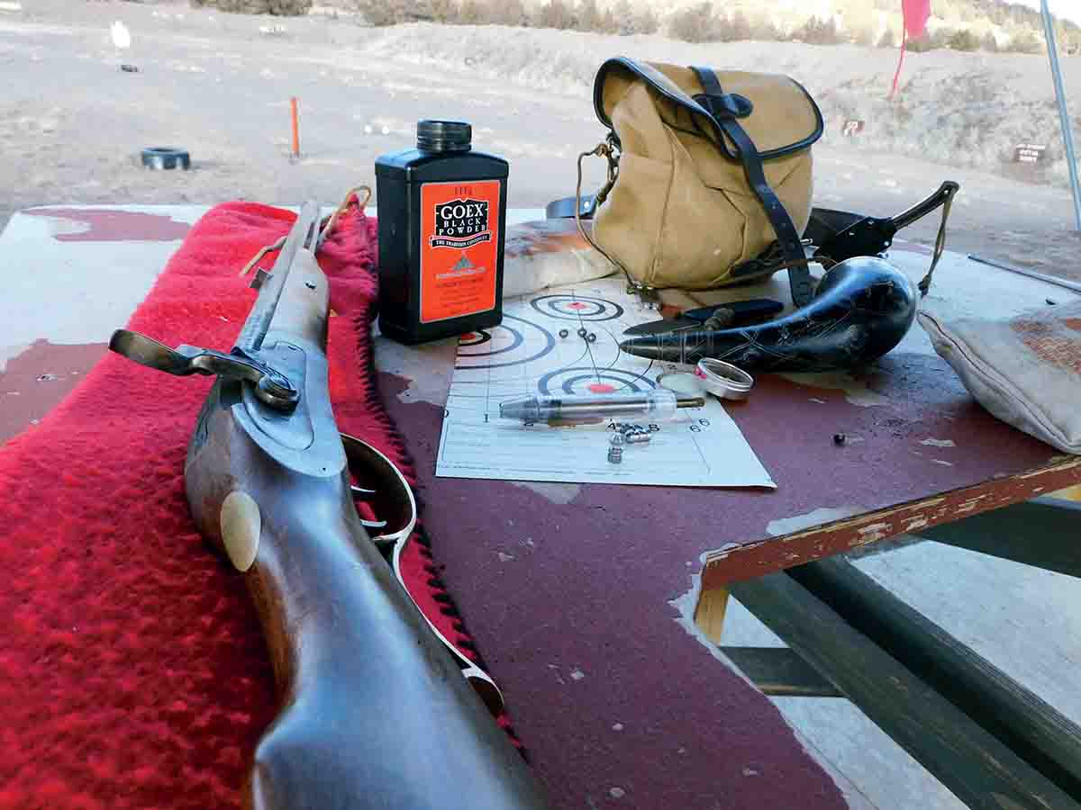At the shooting bench at the Central Oregon Shooting Sports Association range east of Bend, Oregon.